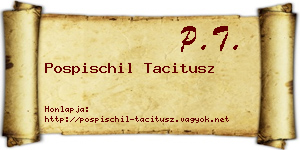 Pospischil Tacitusz névjegykártya